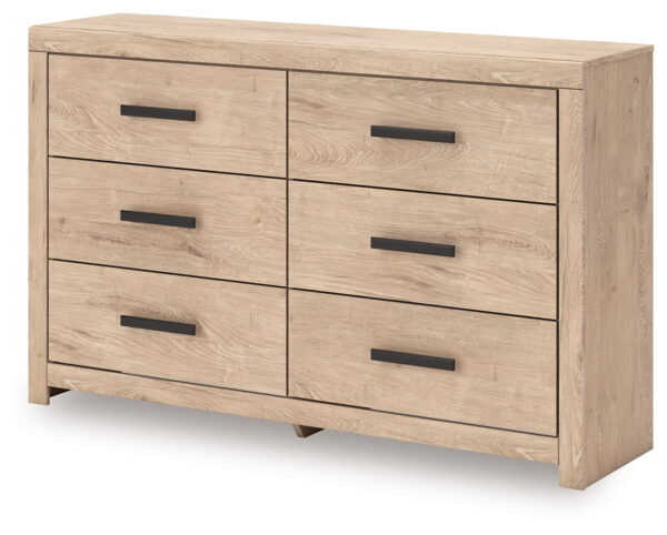 Sanginlane - Tan - Six Drawer Dresser - Image 3