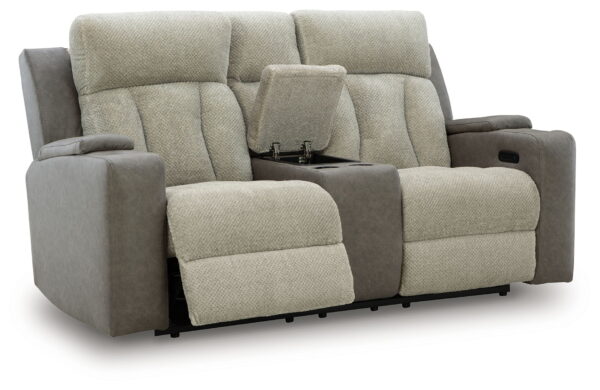 WhipLash - Sisal - Power Reclining Loveseat With Console / Adj Headrest - Image 4
