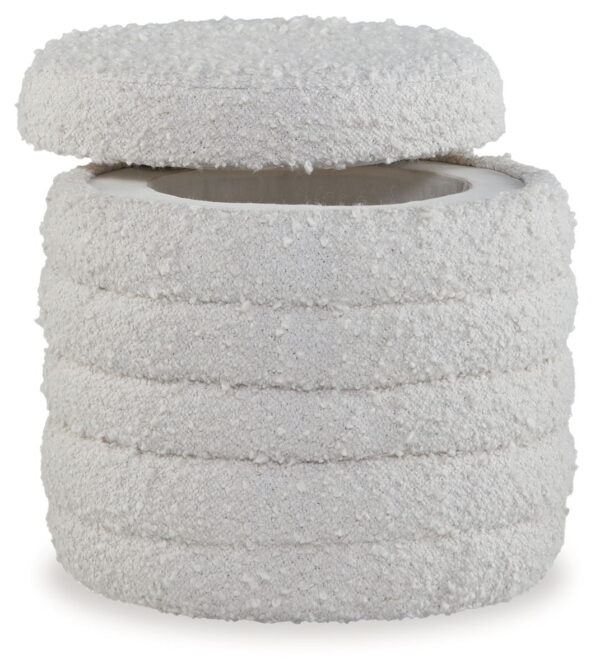 Duntler - Ivory - Storage Ottoman - Image 4
