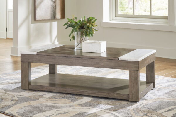 Loyaska - Grayish Brown / White - Lift Top Cocktail Table - Image 4