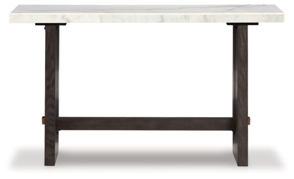 Burkhaus - White / Dark Brown - Sofa Table - Image 2