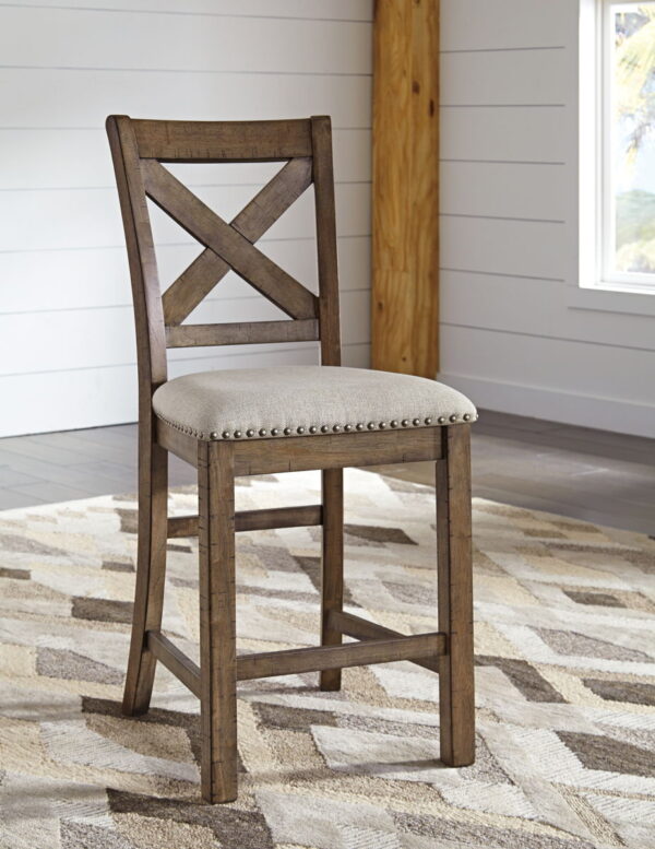 Moriville - Beige - Upholstered Barstool (Set of 2) - Image 2