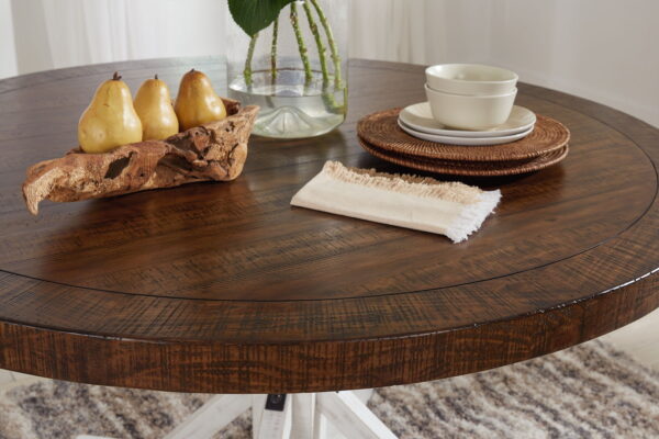 Valebeck - White / Brown - Dining Table - Image 2