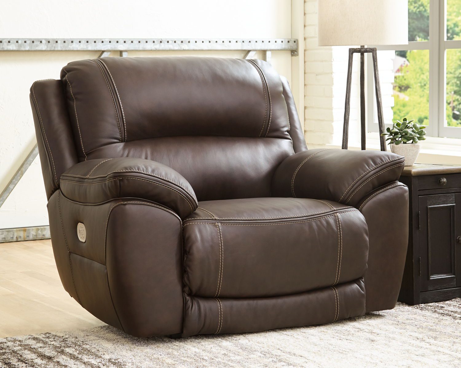 Dunleith - Chocolate - Zero Wall Recliner w/PWR HDRST - Image 3