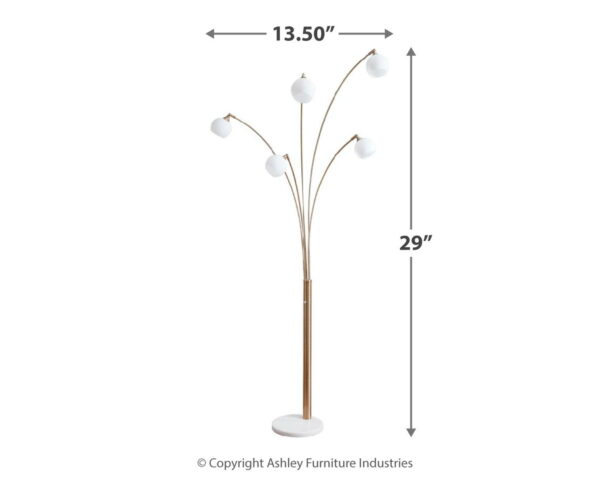 Taliya - Champagne / White - Metal Arc Lamp - Image 2