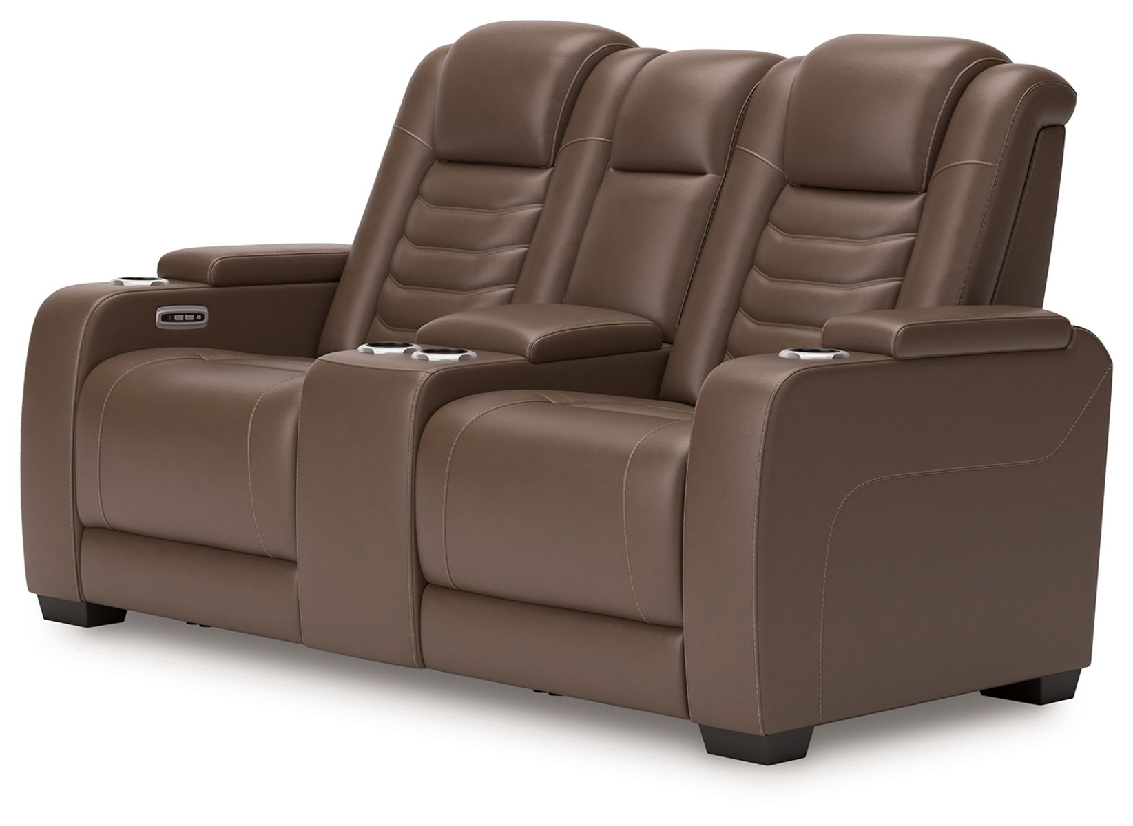 High Impact - Tobacco - Power Reclining Loveseat With Console / Adj Hdrst - Image 2