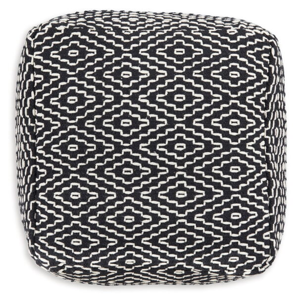 Jasett - Black / Ivory - Pouf - Image 3