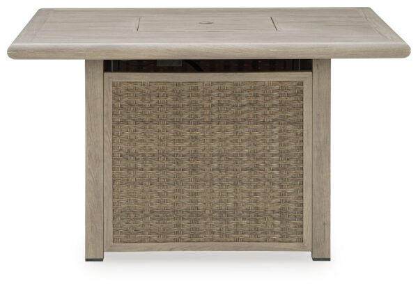 Cliff Trails - Beige - Square Fire Pit Table - Image 4