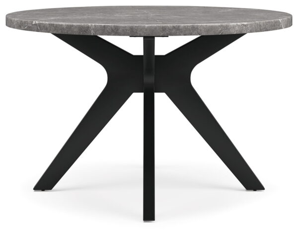 Glinari - Taupe / Black - Round Dining Room Table - Image 3