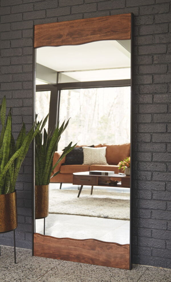 Panchali - Brown / Black - Floor Mirror - Image 3