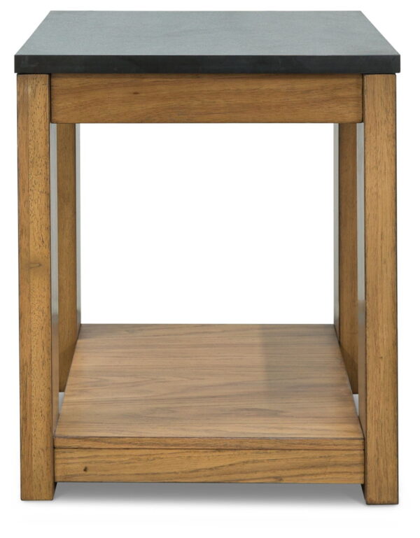 Quentina - Light Brown / Black - Rectangular End Table - Image 2