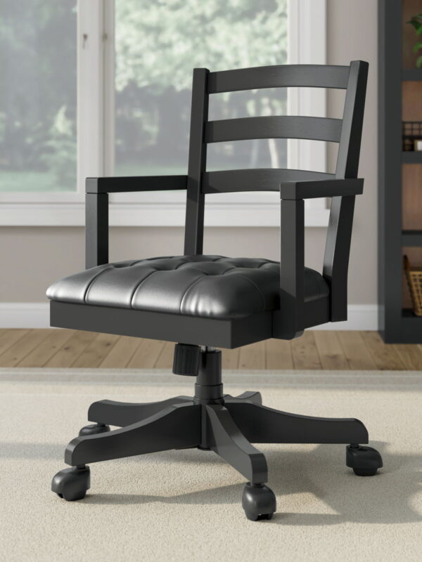 Wildenauer - Brown / Black - Home Office Swivel Desk Chair - Image 3