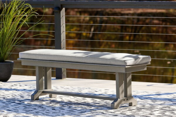 Visola - Gray - Bench with Cushion - Image 3