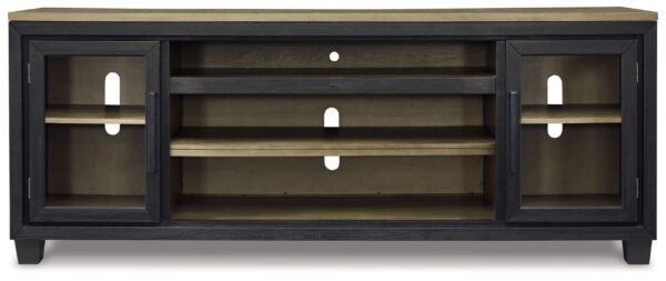 Foyland - Black / Brown - XL TV Stand w/Fireplace Option - Image 3