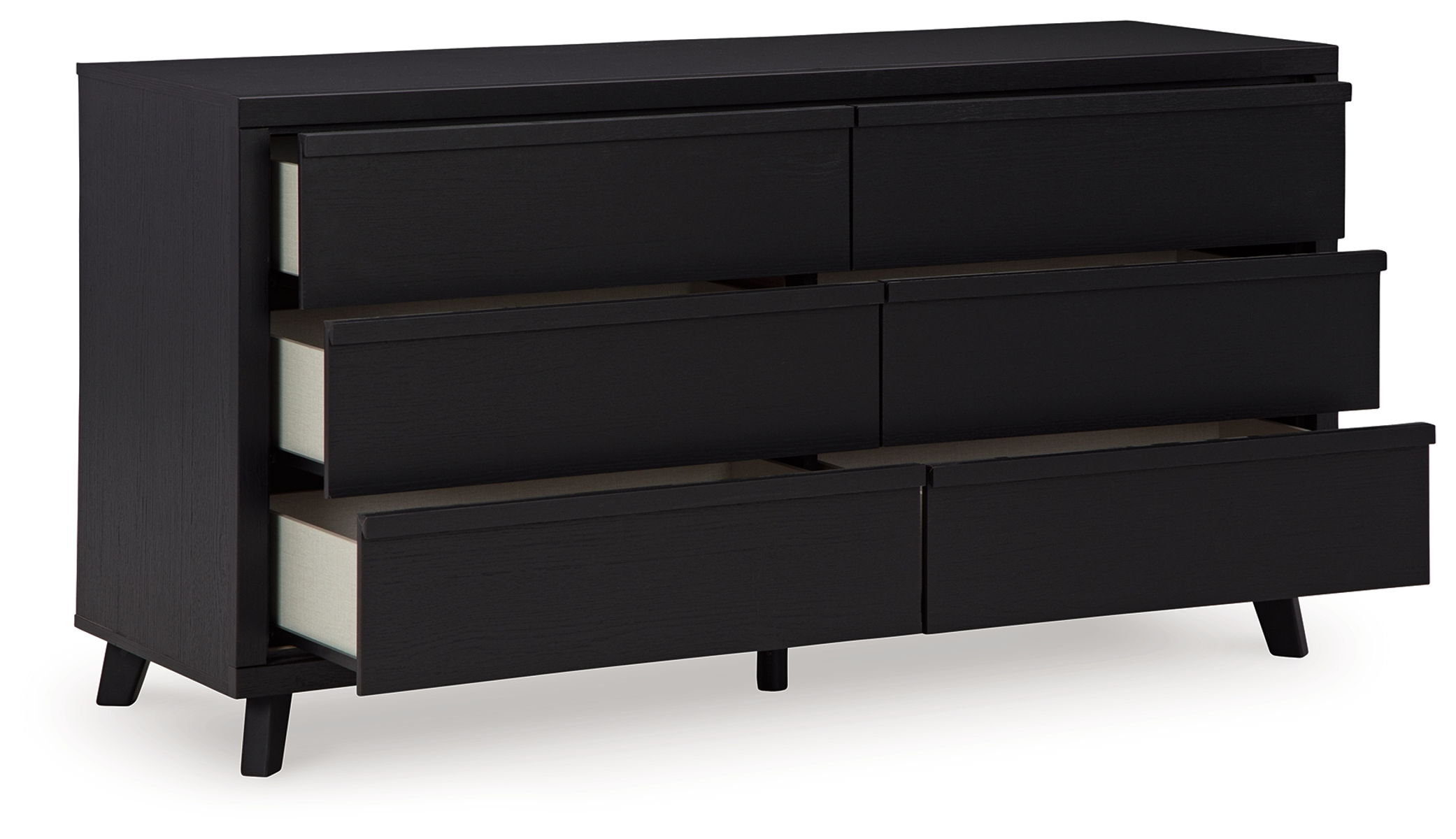 Danziar - Black - Six Drawer Dresser - Image 3