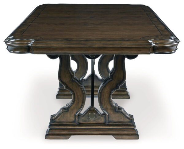 Maylee - Dark Brown - 11 Pc. - Dining Extension Table, 4 Side Chairs, 2 Arm Chairs, Storage Bench, Buffet And Hutch - Image 4