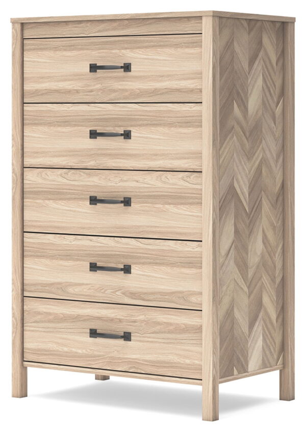Battelle - Tan - Five Drawer Chest - Image 4