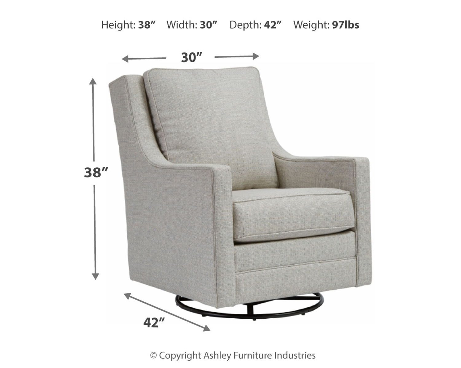 Kambria - Swivel Glider Accent Chair - Image 2