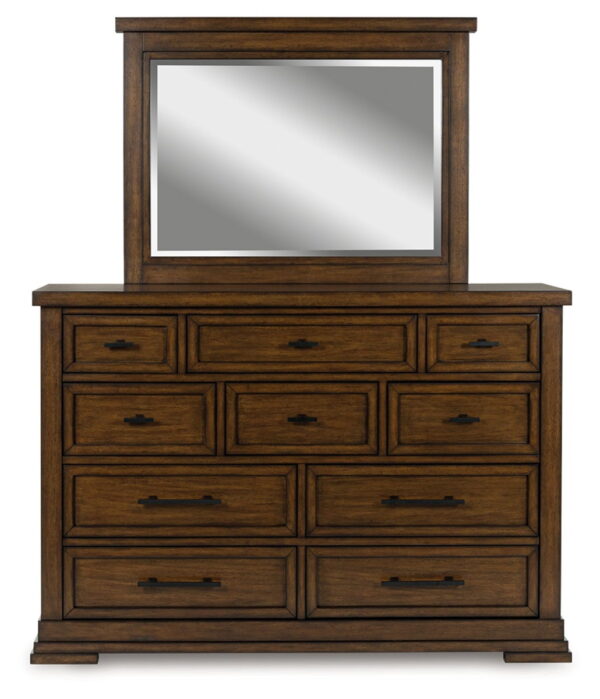 Taffenbrook - Medium Brown - Dresser And Mirror - Image 4