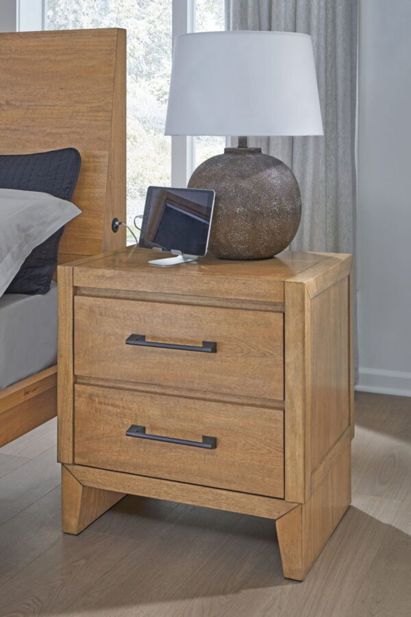 Sherbana - Light Brown - Two Drawer Night Stand - Image 3