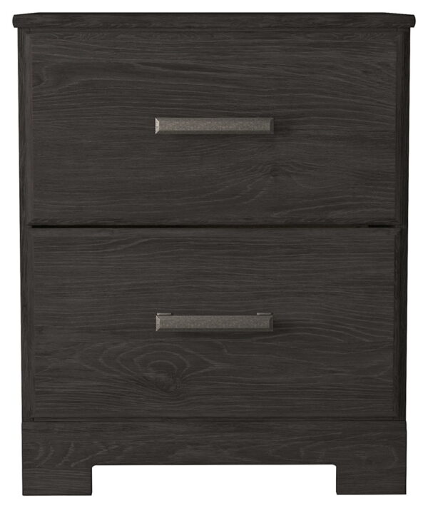 Belachime - Charcoal - Two Drawer Night Stand - Image 2