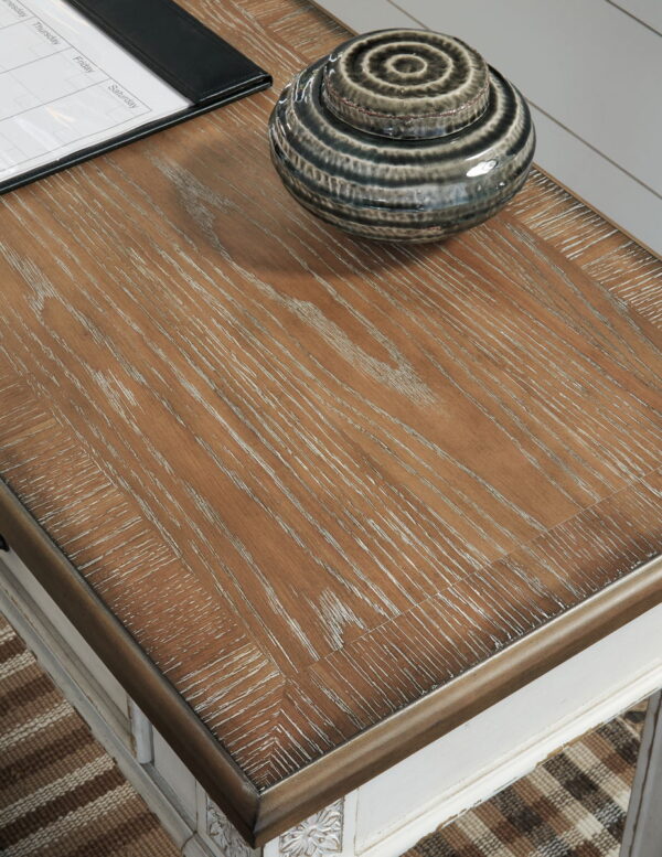Realyn - White / Brown - Home Office Desk Return - Image 3