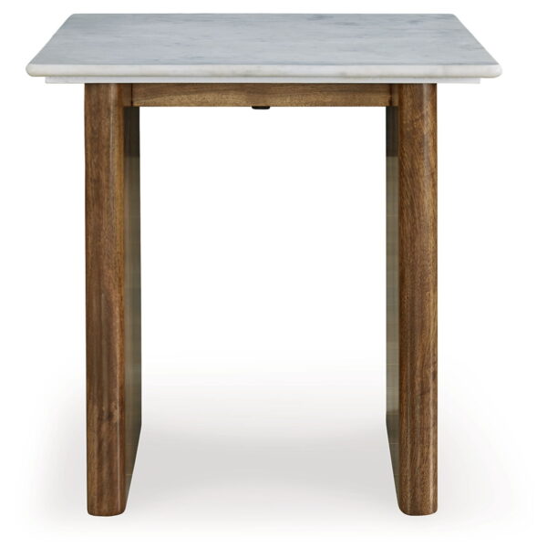 Isanti - Light Brown / White - Rectangular End Table - Image 2