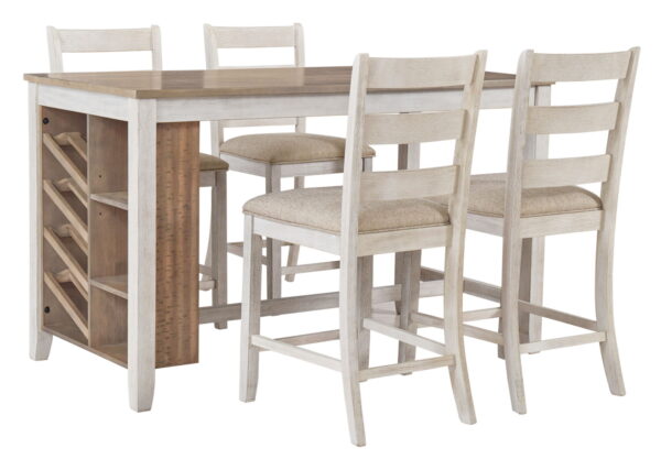 Skempton - White - Rectangular Counter Table With Storage - Image 3