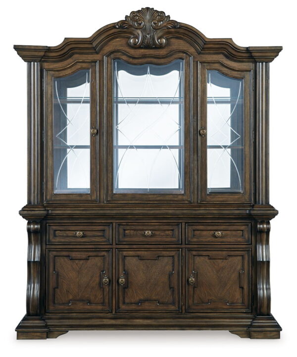 Maylee - Dark Brown - Dining Buffet And Hutch - Image 3
