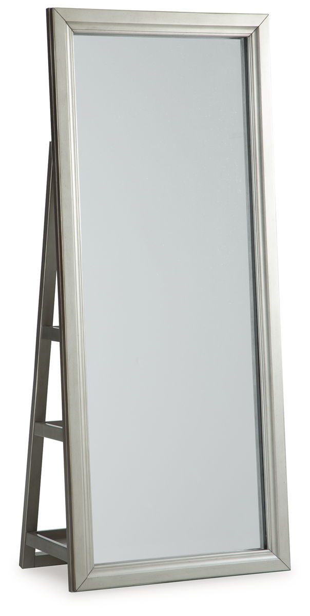 Evesen - Champagne - Floor Standing Mirror With Storage
