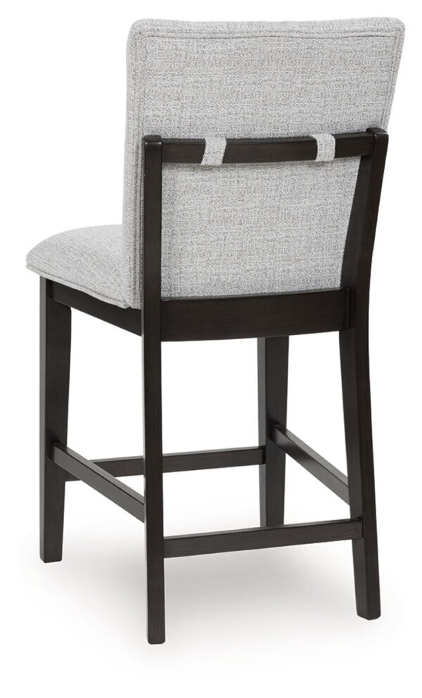 Neymorton - Dark Grayish Brown - Upholstered Barstool (Set of 2) - Image 3