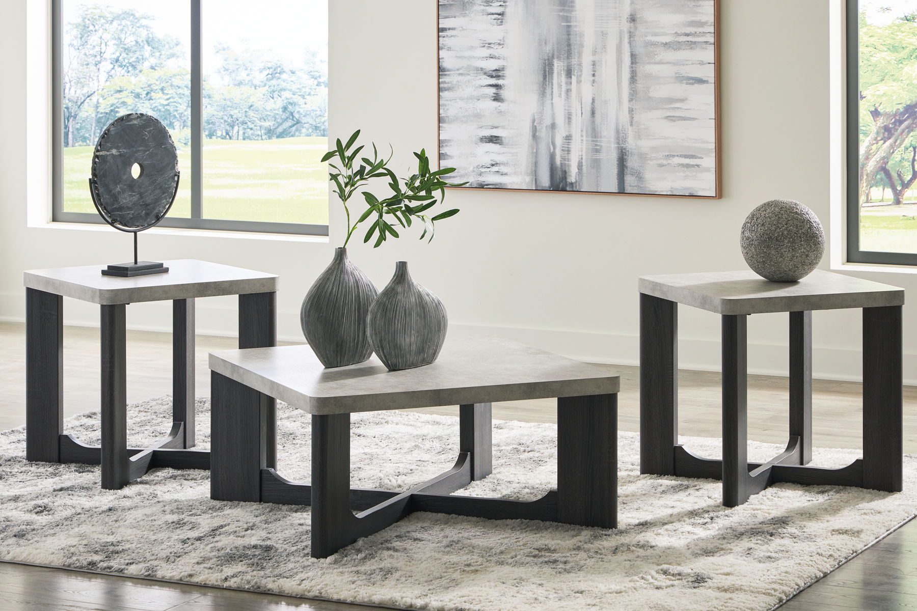 Sharstorm - Two-tone Gray - Occasional Table Set (Set of 3) - Image 2