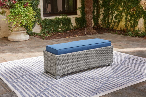 Naples Beach - Light Gray - Bench with Cushion - Image 3