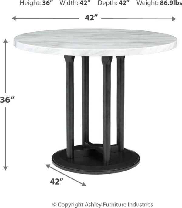 Centiar - Black / Gray - 5 Pc. - Counter Table, 4 Upholstered Barstools - Image 3