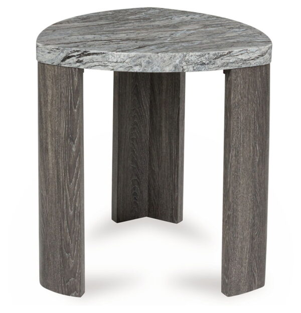 Surmour - Gray / Brown - Triangle End Table - Image 4