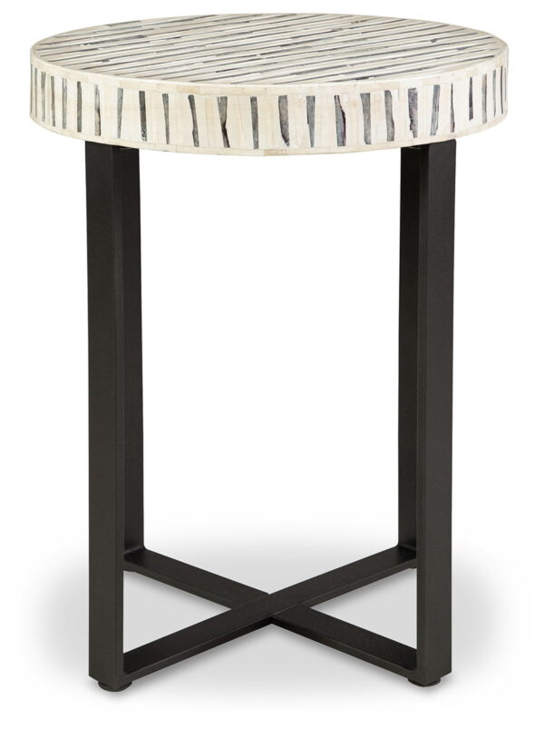 Crewridge - Black / Cream - Accent Table - Image 3