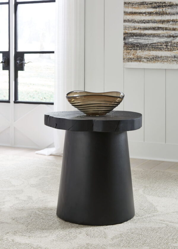 Wimbell - Black - Round End Table - Image 2