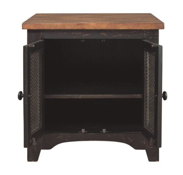 Valebeck - Black / Brown - Rectangular End Table - Image 4