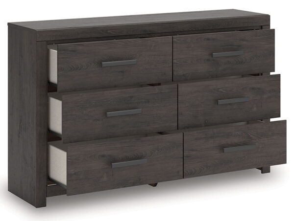Prendonea - Charcoal - Six Drawer Dresser - Image 2