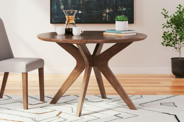 Lyncott - Brown - Round Dining Room Table - Image 4