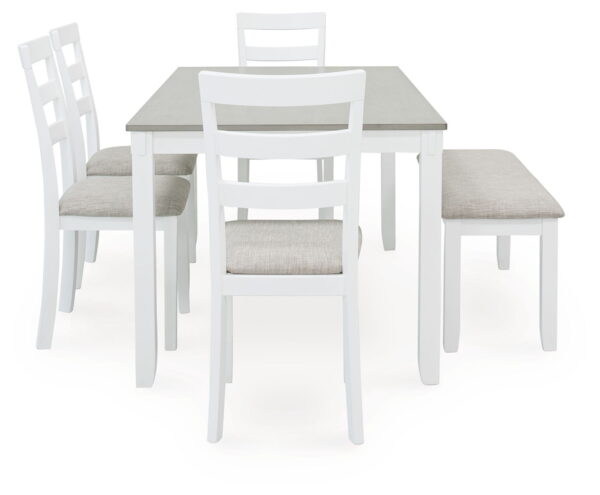 Stonehollow - White / Gray - Rectangular Drm Table Set (Set of 6) - Image 2