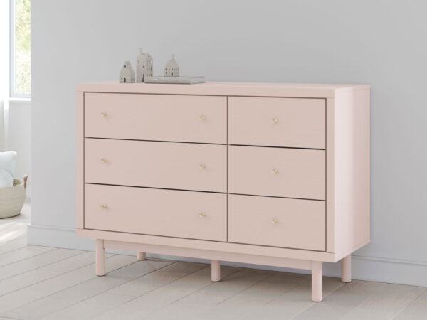 Wistenpine - Blush - Six Drawer Dresser - Image 2