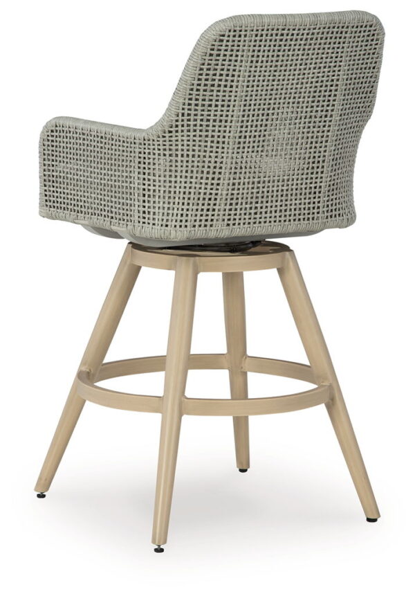Seton Creek - Beige / Gray - Barstool With Cushion (Set of 2) - Image 3