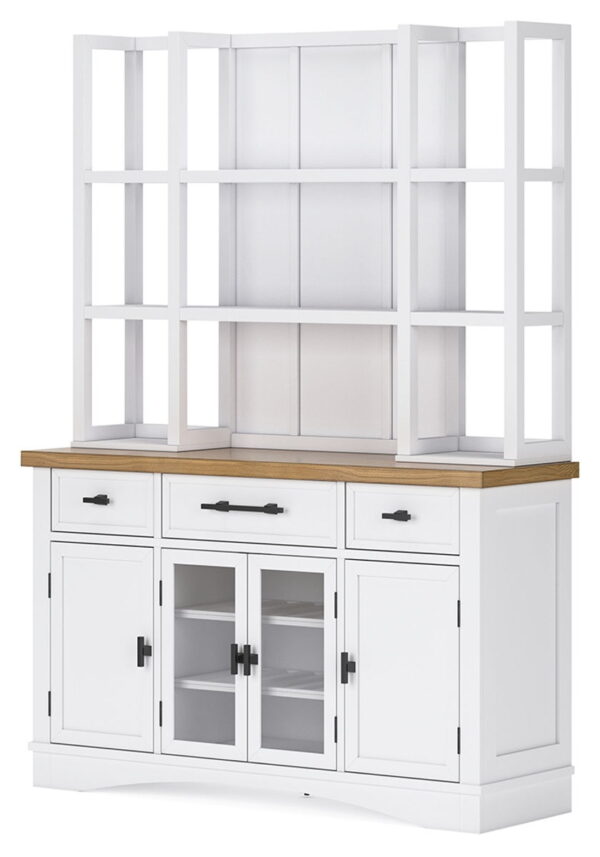 Ashbryn - White / Natural - Dining Server And Hutch - Image 4