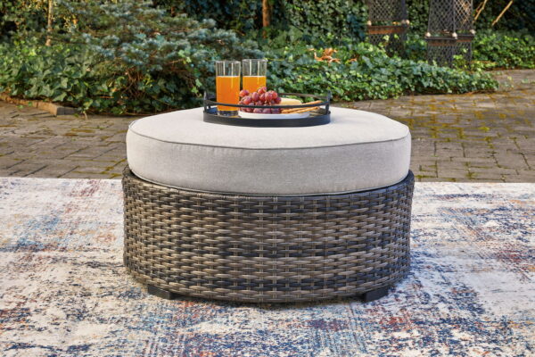 Harbor Court - Gray - Ottoman with Cushion - Image 2