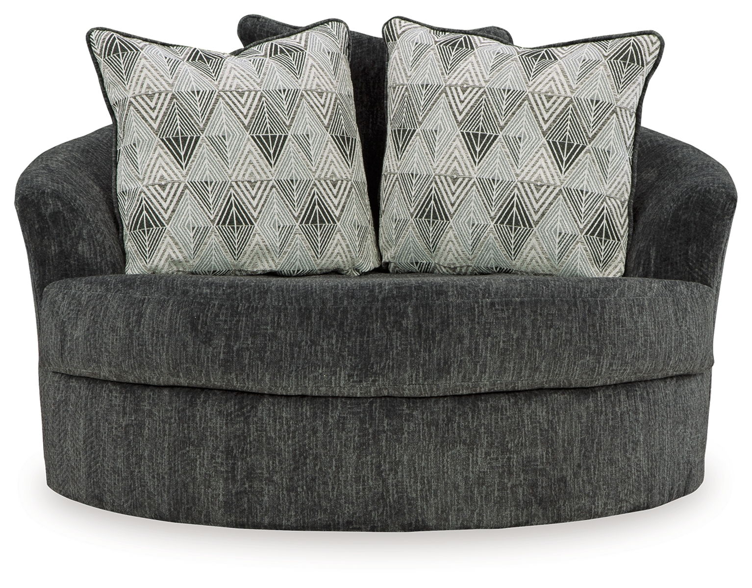 Biddeford - Shadow - Oversized Swivel Accent Chair - Image 3