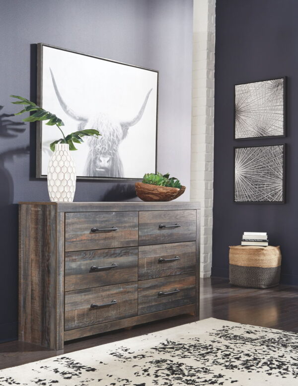 Drystan - Dresser, Mirror, Bookcase Bed Set - Image 4