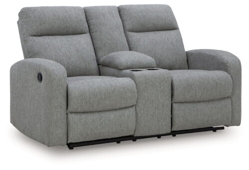 Gauntlet - Sterling - Double Recline Loveseat With Console