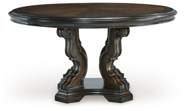 Maylee - Dark Brown - Dining Table - Image 3