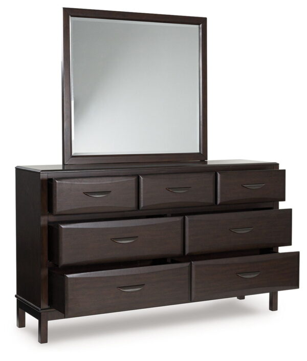 Vanmore - Dark Brown - Dresser And Mirror - Image 4